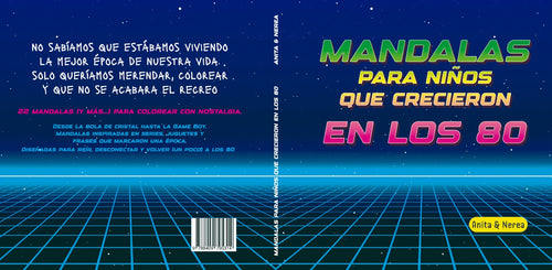 Libro de mandalas para adultos con estética años 80